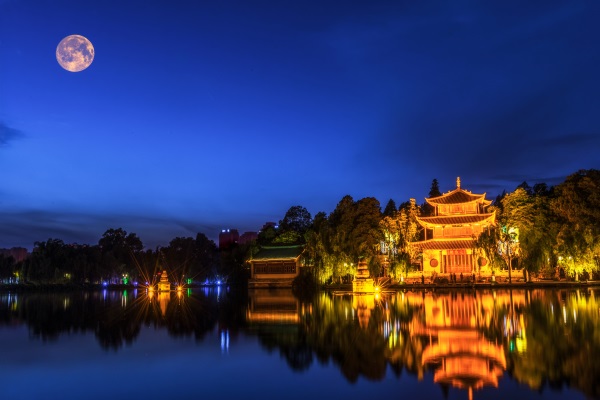 公園夜景燈光亮化