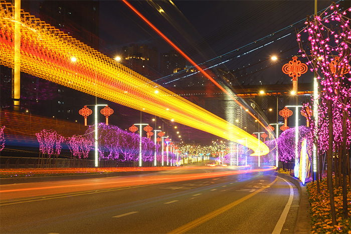 城市道路夜景亮化